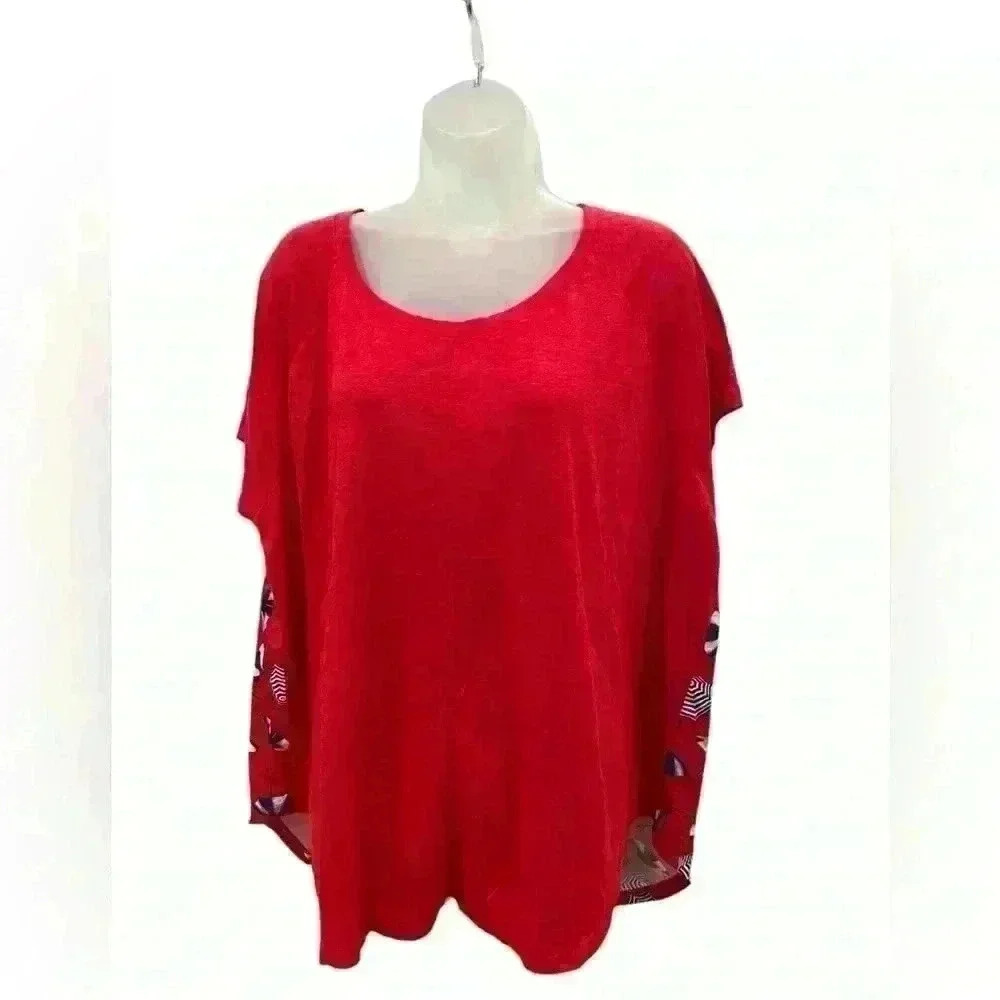 Talbots Mixed Media Blouse